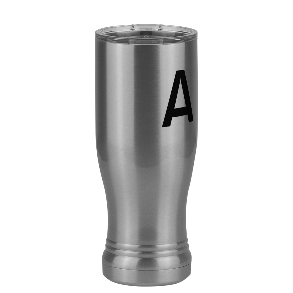 Personalized Initial Pilsner Tumbler (14 oz) - Front Right View
