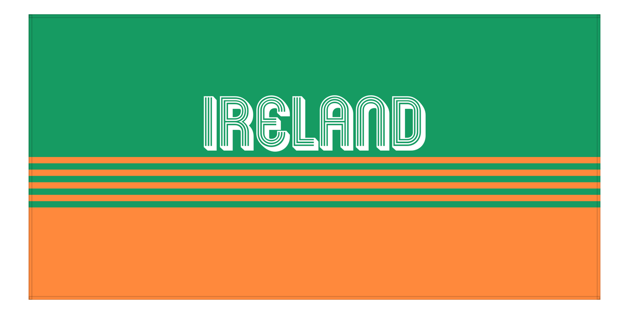 Personalized Ireland Beach Towel - Front View