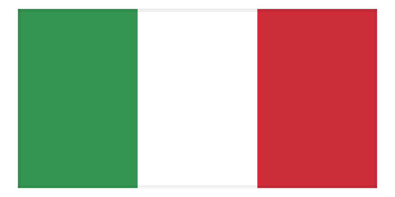 Italy Flag Beach Towel - Front View