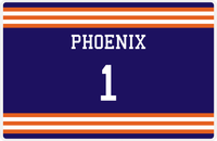 Thumbnail for Personalized Jersey Number Placemat - Phoenix - Double Stripe -  View