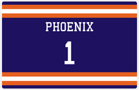 Thumbnail for Personalized Jersey Number Placemat - Phoenix - Single Stripe -  View
