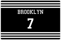 Thumbnail for Personalized Jersey Number Placemat - Brooklyn - Double Stripe -  View