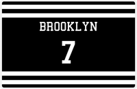 Thumbnail for Personalized Jersey Number Placemat - Brooklyn - Single Stripe -  View