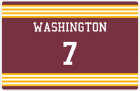 Thumbnail for Personalized Jersey Number Placemat - Washington - Triple Stripe -  View