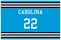 Thumbnail for Personalized Jersey Number Placemat - Carolina - Double Stripe -  View