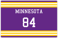 Thumbnail for Personalized Jersey Number Placemat - Minnesota - Double Stripe -  View
