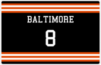 Thumbnail for Personalized Jersey Number Placemat - Baltimore - Double Stripe -  View
