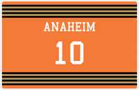 Thumbnail for Personalized Jersey Number Placemat - Anaheim - Triple Stripe -  View
