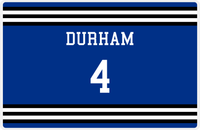 Thumbnail for Personalized Jersey Number Placemat - Durham - Double Stripe -  View