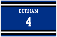 Thumbnail for Personalized Jersey Number Placemat - Durham - Single Stripe -  View