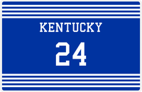 Thumbnail for Personalized Jersey Number Placemat - Kentucky - Triple Stripe -  View