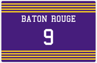 Thumbnail for Personalized Jersey Number Placemat - Baton Rouge - Triple Stripe -  View