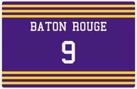 Thumbnail for Personalized Jersey Number Placemat - Baton Rouge - Double Stripe -  View
