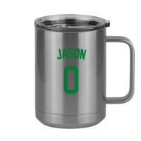 Thumbnail for Personalized Jersey Number Coffee Mug Tumbler with Handle (15 oz) - Right View