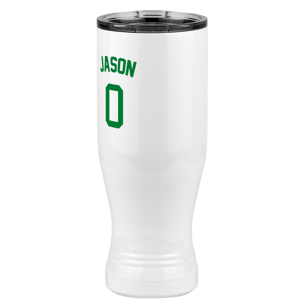 Personalized Jersey Number Pilsner Tumbler (20 oz) - Front Left View