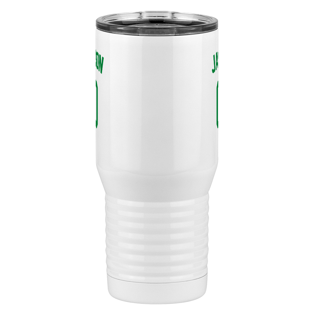 Personalized Jersey Number Tall Travel Tumbler (20 oz) - Front View