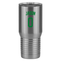 Thumbnail for Personalized Jersey Number Tall Travel Tumbler (20 oz) - Left View