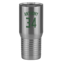 Thumbnail for Personalized Jersey Number Tall Travel Tumbler (20 oz) - Right View