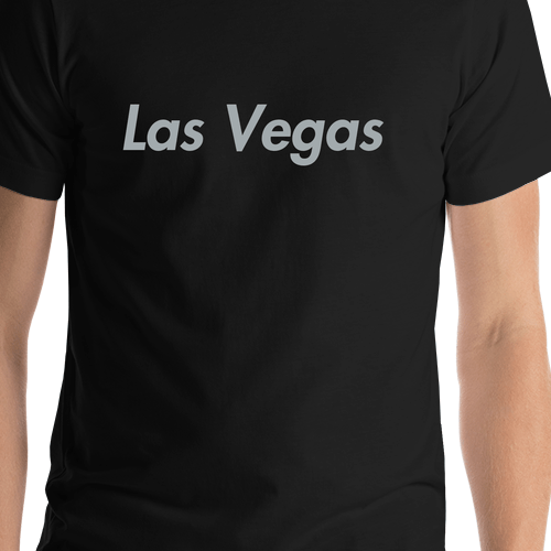 Personalized Las Vegas T-Shirt - Black - Shirt Close-Up View