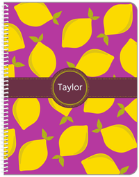 Thumbnail for Personalized Lemons Notebook - Circle Ribbon Nameplate - Front View