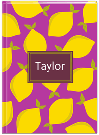 Thumbnail for Personalized Lemons Journal - Purple Background - Rectangle Nameplate - Front View