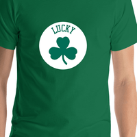 Thumbnail for Lucky St Patrick's Day T-Shirt - Shirt Close-Up View