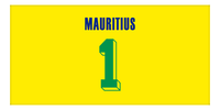 Thumbnail for Personalized Mauritius Jersey Number Beach Towel - Yellow - Front View