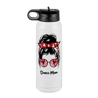 Thumbnail for Personalized Messy Bun Water Bottle (30 oz) - Dance Mom - Front View