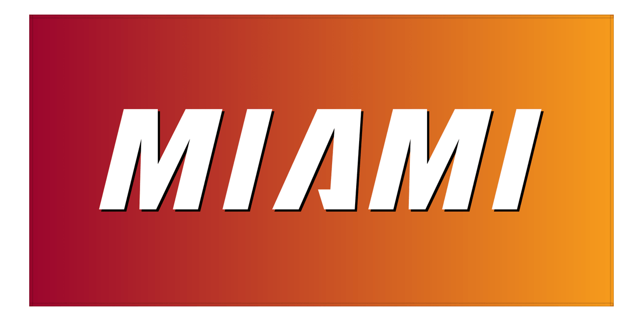 Miami Ombre Beach Towel - Front View