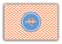 Thumbnail for Personalized Mod Canvas Wrap & Photo Print I - Orange with Circle Nameplate - Front View