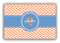 Thumbnail for Personalized Mod Canvas Wrap & Photo Print I - Orange with Circle Ribbon Nameplate - Front View