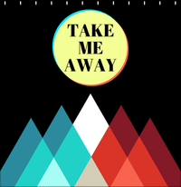 Thumbnail for Personalized Mountain Range Shower Curtain - Black Background - Take Me Away - Decorate View