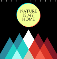 Thumbnail for Personalized Mountain Range Shower Curtain - Black Background - Nature Is My Home - Decorate View