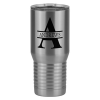 Thumbnail for Personalized Name & Initial Tall Travel Tumbler (20 oz) - Left View