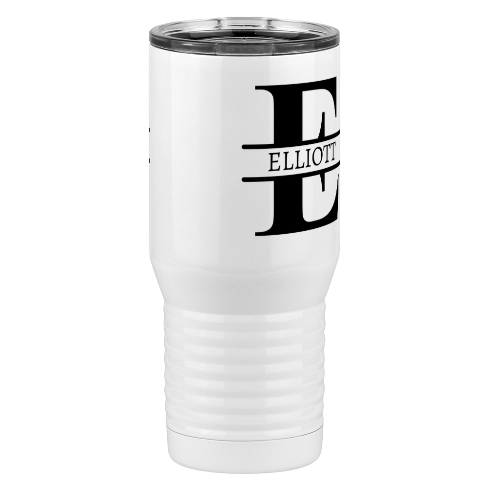 Personalized Name & Initial Tall Travel Tumbler (20 oz) - Front Right View