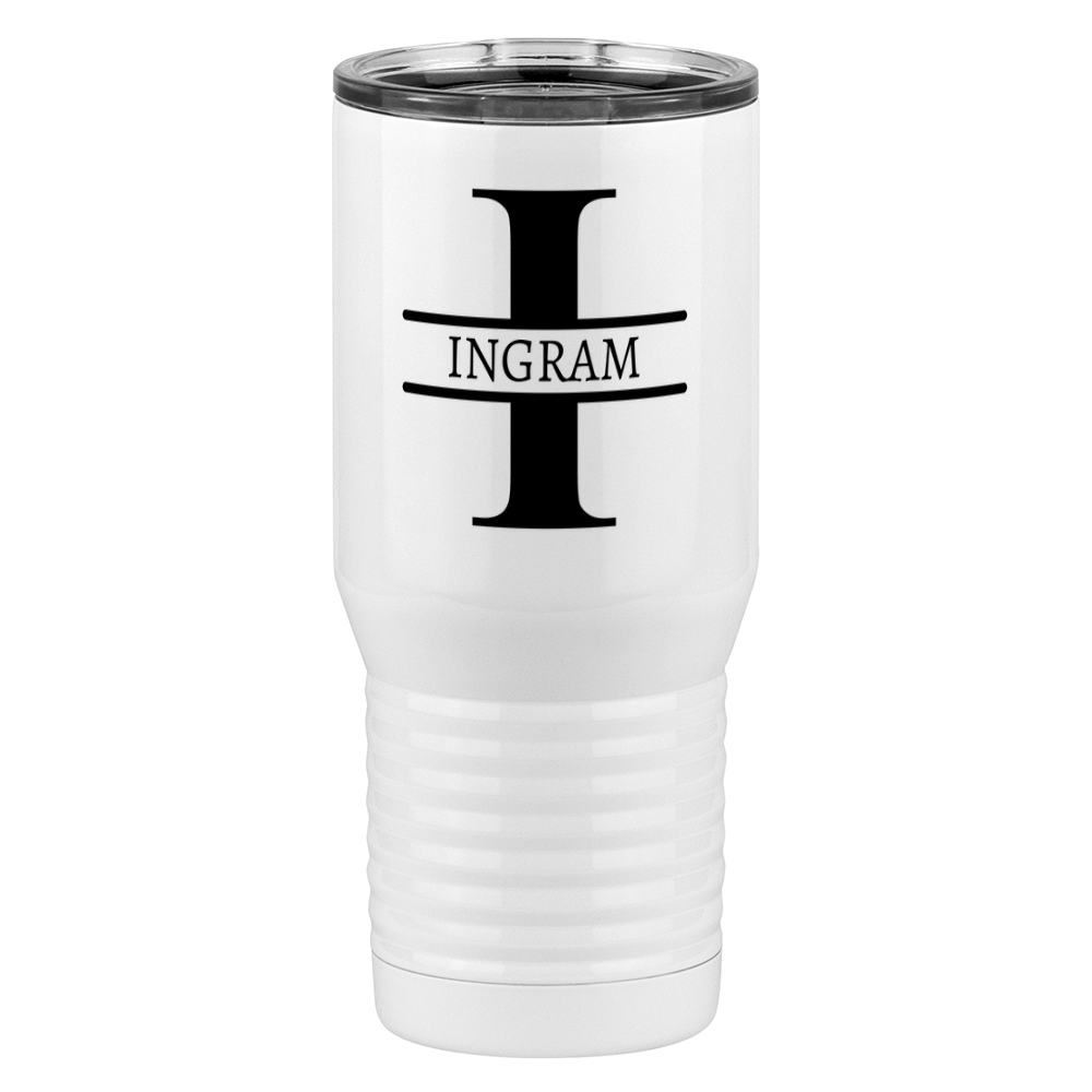 Personalized Name & Initial Tall Travel Tumbler (20 oz) - Left View