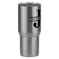 Thumbnail for Personalized Name & Initial Tall Travel Tumbler (20 oz) - Front Right View