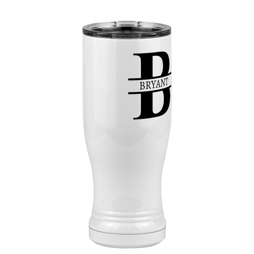 Personalized Name & Initial Pilsner Tumbler (14 oz) - Front Right View