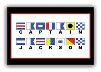 Thumbnail for Personalized Nautical Flags Canvas Wrap & Photo Print - Black and Red - Flags with Large Letters - Multi-Line - Front View