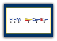Thumbnail for Personalized Nautical Flags Canvas Wrap & Photo Print - Navy Blue and Gold - Flags with Large Letters - Front View