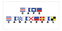 Thumbnail for Cape Canaveral Nautical Flags Beach Towel - Front View