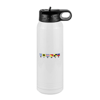 Thumbnail for Personalized Nautical Flags Water Bottle (30 oz) - Right View