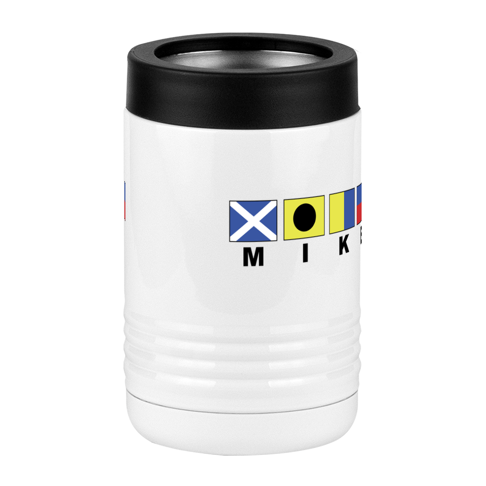 Personalized Nautical Flags Beverage Holder - Front Right View