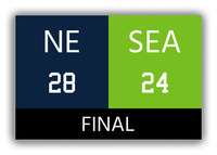 Thumbnail for New England vs Seattle Canvas Wrap & Photo Print - 2014 2015 Football Championship - Front View