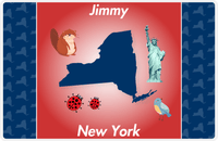 Thumbnail for Personalized New York Placemat - Red Background -  View