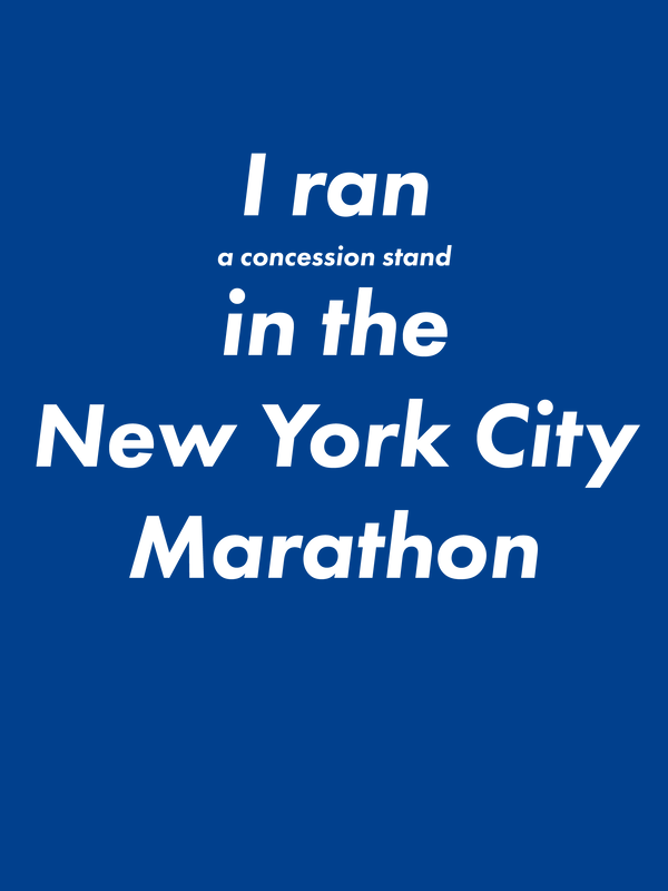 New York City Marathon T-Shirt - Blue - Concession Stand - Decorate View