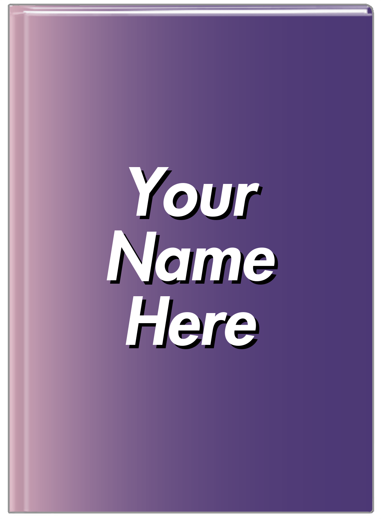 Personalized Ombre Journal - Purple and Pink - Front View