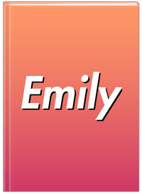 Thumbnail for Personalized Ombre Journal - Orange and Pink - Front View