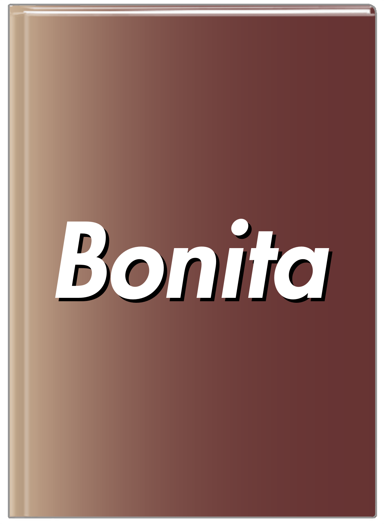 Personalized Ombre Journal - Brown and Tan - Front View