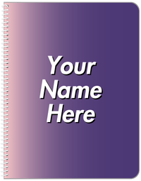 Thumbnail for Personalized Ombre Notebook - Purple and Pink - Front View